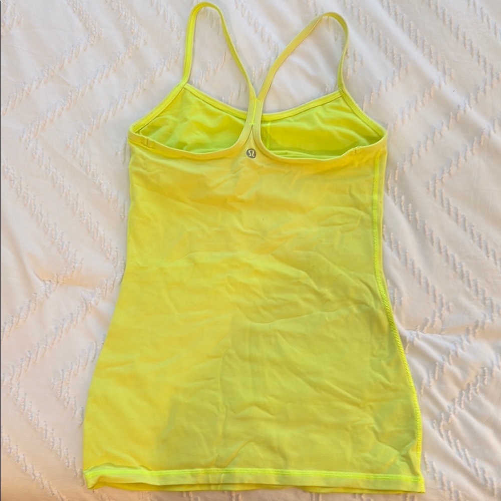 Lululemon Athletica Yellow Fitted Camisole Top
